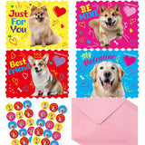 Valentines Cards Scratch Sniff Puppy Card Valentine Strawberry Scented Pet Notecard With Envelopes Stickers For Kids Boys Girls School Classroom Party Favors Exchange Supplies 28Pcs