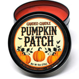 Pumpkin Patch 2 - Halloween Candles - Container Candle, 6 Oz - Made With Beeswax, Coconut And Soy - Black Tin Candle - Handmade In The Usa -