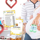 Honey Bee Themed Baby Shower Game Cards, Guess Who Mom Or Dad Double Sided - 30 In Pack (5 X 7 Inches)-?Babyyx-005?