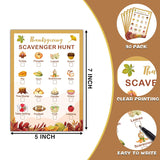 Thanksgiving Scavenger Treasure Hunt Game- Fall Pumpkin Party Games Cards, Autumn Activities For Adults, Holiday Hunt For Friends, Thanksgiving Party Supplies Decorations(30 Pack)-01