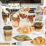 Retro Style Postcards,Bread And Coffee Shape Vintage Old Heteroideus Travel Greeting Cards,Set Of 15 Different Designs,Perfect For Wedding Party Guest Book