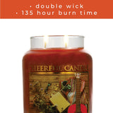 A Cheerful Giver - Evenings On The Porch Scented Glass Jar Candle (24 oz) with Lid & True to Life Fragrance Made in USA