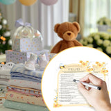 Baby Shower Games For Boys Girls, Honey Bee Themed Baby Shower Party Game Cards, Double Sided Gender Reveal Game Cards, Bumble Bee Pregnant Celebration Decoration Supplies, 03
