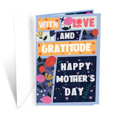 Mother'S Day Card Love And Gratitude, Made In America, Eco-Friendly, Thick Card Stock With Premium Envelope 5In X 7.75In, Packaged In Protective Mailer
