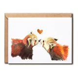 Sweet Birthday Card - Love Card - Card For Partners - Red Panda Birthday Card - Valentine Greeting Sweet Card