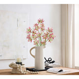 3Pcs Pink Artificial Flowers Silk 26.3" Fake Protea Flower With Long Stem Faux Flowers Arrangement Branch With 6 Heads For Diy Wedding Party Centerpiece Floral Bouquets Table Home Decor