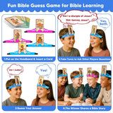 Bible Headbands Board Game For Kids, Bible Character & Item Guess Games, 66 Picture Keyword Cards W/Bible Stories & Verses, Biblical Who Am I Toys For Family Nights, Christian Easter Gifts