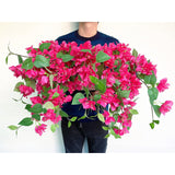 Pack Of 16 Artificial Bougainvillea Silk Vines Hanging Flower Stems For Wedding & Home Decoration, Flower Garland And Garden Diy Decor - 30.5 Inch (Fuchsia)