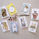 Cute Watercolor Dogs Greeting Cards Box Of 24 Cards With Envelopes And Seal Stickers. All Occasion Blank Thank You Cards, Appreciation, Birthday, Sympathy