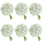 120 Pcs Babys Breath Artificial Flowers, White Babys Breath Flowers Artificial Bulk Real Touch Flowers For Wedding Party Home Garden Decoration