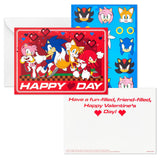 Hallmark Sonic the Hedgehog Valentine's Day Card Assortment for Kids (24 Valentine Cards, 24 Sticker Sheets and Envelopes)