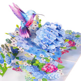 Pop Up Birthday Card For Women, 3D Hummingbird & Hydrangeas, Mother'S Day Popup Card For Women, Mom, Wife, Daughter, Her, Sister, Grandma, Ideal Gift For Valentines, Thank You, Mothers Day , Get Well
