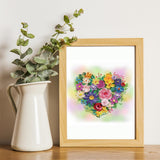 Love Anniversary Greeting Card, Handmade 3D Quilling Card For Love Friend Mom Birthday, Wedding, Engagement, Mothers Day, Heart Shaped, Luxury Paper Card With Envelope (Heart Flower)