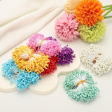 3Mm Flower Stamens, 300 Pcs Double Heads Flower Wire Stems Artificial Pistil Cake Matt Pearl Floral Stamen For Flowers Making Crafts Diy Christmas Wedding Decoration, Red