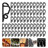 120 Pcs Christmas Light Clips Outside Gutter Hooks - Plastic Holiday Gutter Light Weatherproof Hooks For Halloween Christmas Roof Tree Hanging Outdoor Decoration String Lights (Black)