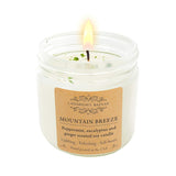 Mountain Breeze - Peppermint, Eucalyptus And Ginger Spice Candle Decorated With Dry Eucalyptus - Large Soy Candle In A Kraft Box