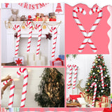 30 Pcs Inflatable Candy Canes For Christmas 35.4" Jumbo Candy Canes Balloons Xmas Tree Hanging Decor For Christmas Indoo