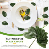Artificial Leaves,200 Pieces Faux Wired Single Leaf Fake Rose Wire Crafts Leaves For Flower Diy Home Decorative Bouquet Wreaths Wedding Decor Christmas Decorations (Green)