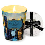 Homelights High Summer Night Scented Candles | 6.7Oz Soy Candles Industrial Chic Large Candle Jars | Ideal Candle Gifts For Events, Home Decor Stress, Relief & Relaxation