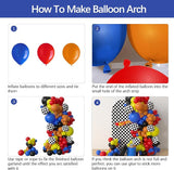 153 Piece Race Car Balloon Arch Kit for Racing Theme and Monster Truck Party Decorations