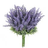 Lavender Artificial Flowers Bulk Stems Faux Purple Plants Real-Touch Bouquets Diy Home Decoration, 8Pcs