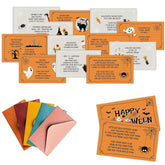 Halloween Scavenger Hunt Games Set, Trick Or Treat Treasure Hunt Clue Games For Friends Family, Halloween Activities For Large Groups, Horror Party Supplies Decorations, 01