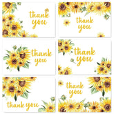 Sunflower Thank You Cards Bulk 36 Pack Thank You Notes With Matching Seal Stickers White Envelopes Watercolor Summer Floral Greeting Cards For Wedding Baby Shower Bridal Birthday Party