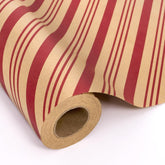 Christmas Wrapping Paper, Kraft Paper Roll With Classic Stripe Design 17Inch X 33Feet, Mini Red Wrapping Paper Roll Vintage Gift Wrap Paper For New Year Holiday, Birthday, Craft & Art