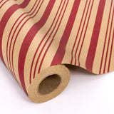 Christmas Wrapping Paper, Kraft Paper Roll With Classic Stripe Design 17Inch X 33Feet, Mini Red Wrapping Paper Roll Vintage Gift Wrap Paper For New Year Holiday, Birthday, Craft & Art