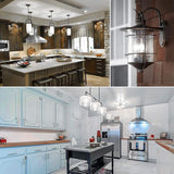 Vintage E26 Candelabra LED Bulbs 5000K Bright White Dimmable Edison Filament Light Bulbs 6 Pack