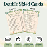 Woodland Baby Shower Games For Boy - Forest Baby Shower Bingo Game For 25 Guests, Fun Mommy Or Daddy Game Trivia Woodland Theme Babies Showers Decorations Ideas