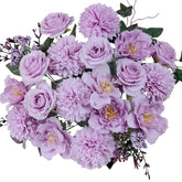 Premium Purple Artificial Flowers Bouquet, Silk Fake Flower Decoration, Faux Floral Arrangements For Wedding Bridal Bouquets And Home Table Centerpieces Décor