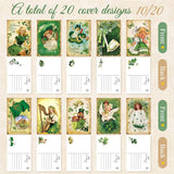 80 Pcs Vintage St. Patrick 'S Day Cards Bulk 4 X 6'' Green Shamrock Saint Patricks Day Postcards Clover Irish Greeting Cards Gifts For Holiday Irish Party Favor Celebrations Supplies