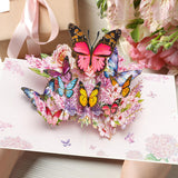Disco Butterflies Pop-Up 3D Greeting Card With Gold-Embossed Wings&Envelope For Anniversary,Thanksgiving,Mother'S Day,Wedding,Birthday Card For Her,Women,Wife, Mom, Grandma