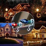 Christmas Light Clips Omni All-In-One Outdoor Gutter Shingles Clips 100 Pieces Holiday Hanger Hooks Compatible With C9 C7 For Roof, Roof Ridge Line, Fence (Transparent)