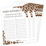 Baby Shower Games - Cowboy Baby Alphabet Game For 30 Guests With Game Cards, Gender Reveal Games (27)