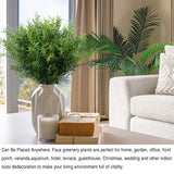 Artificial Plants Flowers Grass Shrubs 8 Pack No Fade Faux Plastic Flowers Outdoor For Farmhouse Garden Porch Patio Indoor Wedding Decoration Greenery Fake Plants Uv Resistant