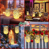 12 Pack Solar Mason Jar Lid Lights 30 LED Firefly Fairy String Lights with Hangers