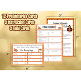 Fall Winter Friendly Feud Game - Family Feud Questions For Adults - Party Games Cards - Thanksgiving Decoration