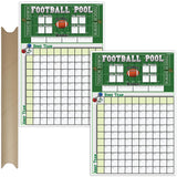Football Squares Pool Board 2Pc Set | 13 X 19 Inch Large Size | Office Party Pool Poster | Big Game Party Decorations | Football Super Game Bowl Party Pool Poster (2)