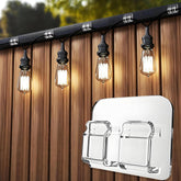 40Pack Hooks For Outdoor String Lights Clips No-Damage, Tool-Free Installation For Christmas, Patio,Garden Balcony Decor,Cable Holders For Hanging