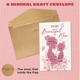 Mothers Day Cards For Mom From Daughter - Funny Mother'S Day Card For Bonus Step Mom, Mothers In Law - Happy Butterfly Flowers First Mother'S Days Cards - Single 5.3''X 8'' Greeting Card