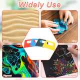 4Pcs Paint Scraper Tool, Plastic Putty Knife Textured Art Tools For Plaster, Diy Graffiti Oil Painting And Drawing Play For Texture Art On Canvas, Putty Acrylic Plaster Art Pottery Scraper Tool