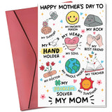 Mothers Day Cards For Mom From Daughter, Son, Kids, Daughter In Law - Happy Mothers Day Card For Bonus Step Mom, Mother - Funny 1St First Mother'S Days Cards - Single 5.3''X 8'' Folded Card