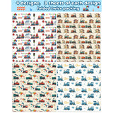 Train Wrapping Paper - 12 Sheets Cartoon Birthday Wrapping Paper Gift Wrap - Blue & Red Trains With Balloons Cake Gifts Train Tracks For Kids Boys Baby Shower Party Supplies - 20X28 Inch