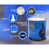1 Day Yahrzeit Candle - 6 Pack - 24 Hour Kosher Yahrtzeit Memorial And Yom Kippur Candle In Tin Cup Holder