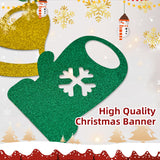 Merry Christmas Banner Indoor Christmas Wall Decor, Christmas Fireplace Banner For Christmas Party Decorations, Red And Green Merry Christmas Signs Backdrop For Xmas Holiday Mantle Fireplace Home Decor