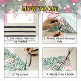 Merry Christmas Nutcracker Door Cover Decorations, Pink Xmas Tree Front Door Banner Background, Winter Holiday Party Indoor Outdoor Home Decor 3 X 6 Ft