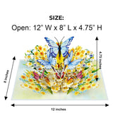Gifts And Cards Enchanted Butterfly & Daffodil 3D Pop-Up Greeting Card – Floral Spring Surprise For Mother’S Day, Birthday, Thinking Of You, Or Garden Lovers – 6" X 8" With Notecard & Envelope