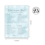 Snowflakes Boy Baby Shower Games — What'S On Your Phone Game — Pack Of 25 —Winter Wonderland Baby Shower Activity, Baby It’S Cold Outside Frost Holiday Blue Couples Co-Ed Shower G781-Phn